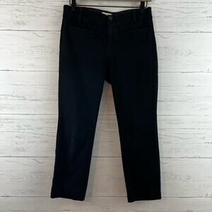 Anthropologie Black The Essential Slim Crop Pants Size 4P